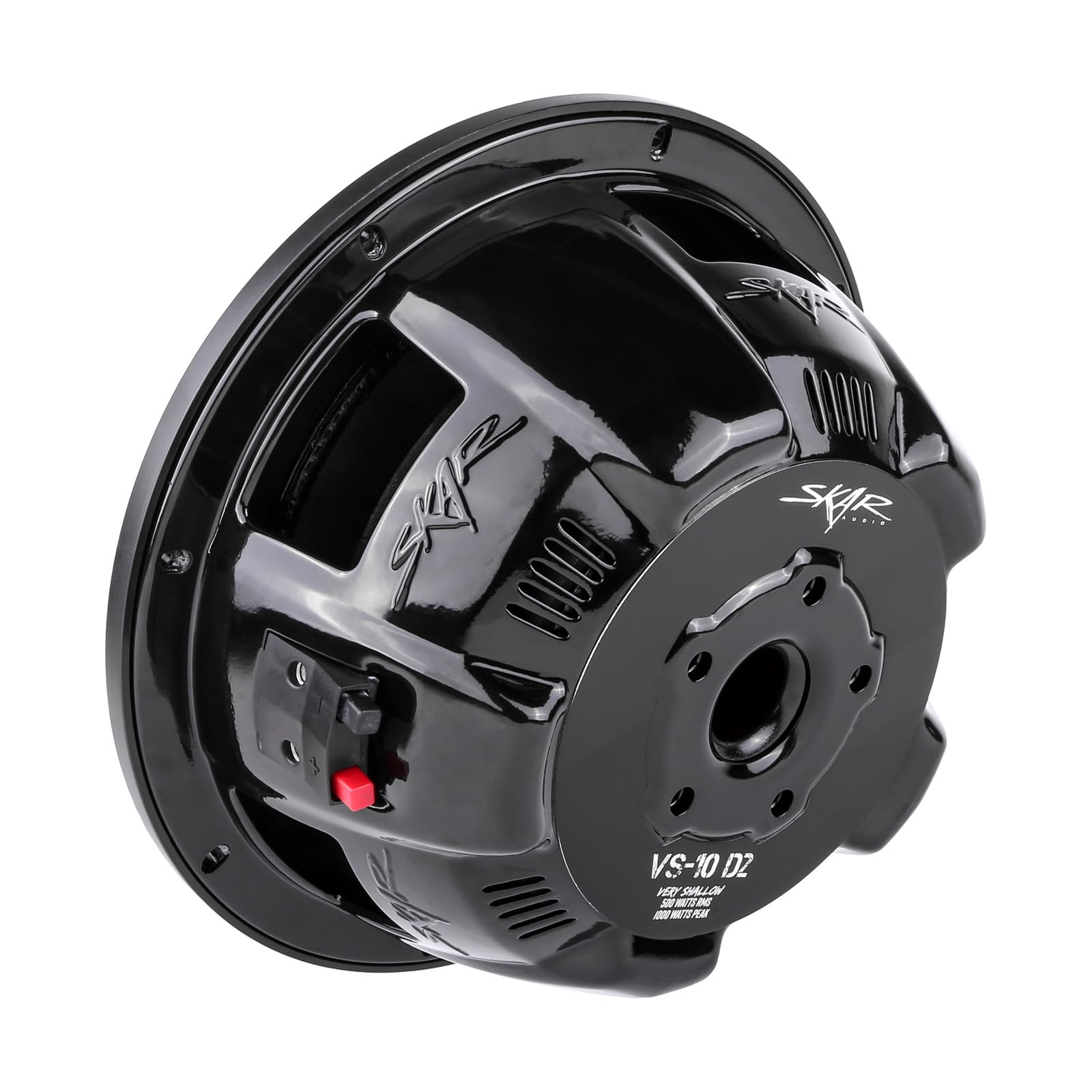 Skar Audio VS-10 D2 10" 1000W Potencia máxima Dual 2 Ohm Soporte poco profundo Subwoofer para coche