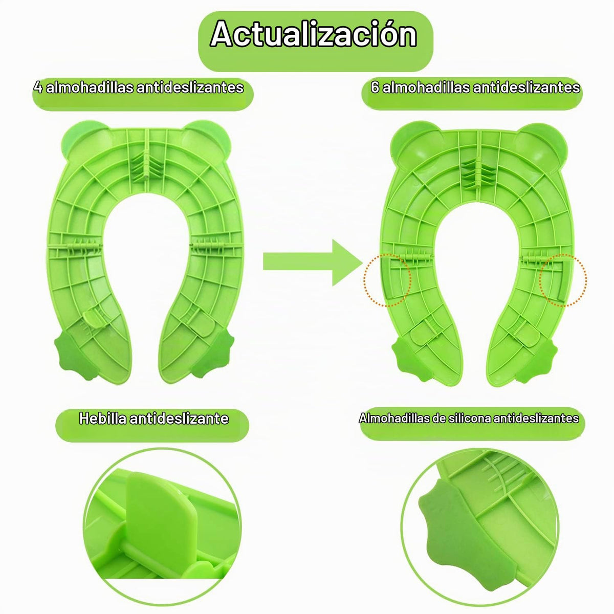 PandaEar Funda Asiento de Inodoro Plegable Niños