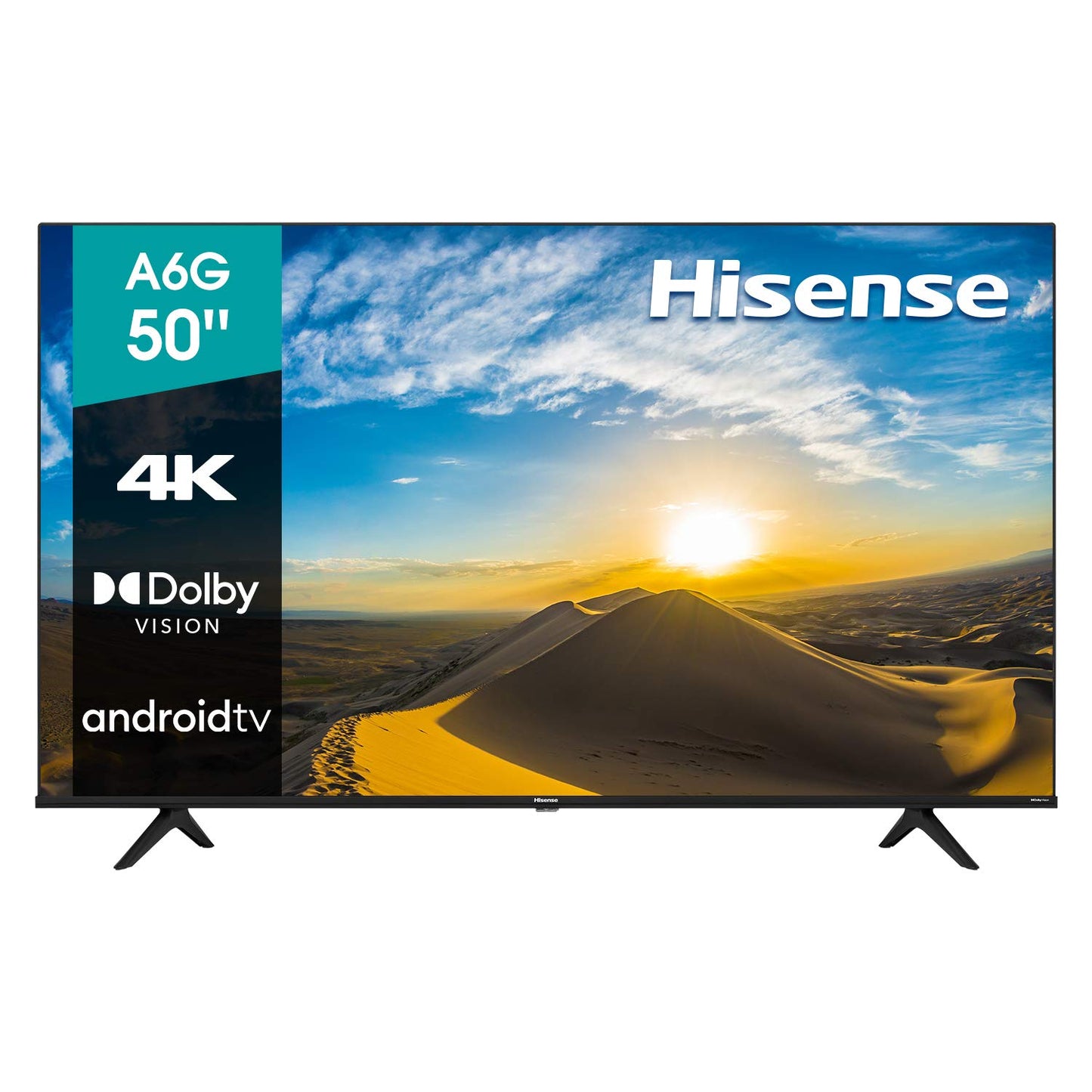 Pantalla Hisense 50" 4K UHD Android TV con Control de Voz 50A6G (2021)