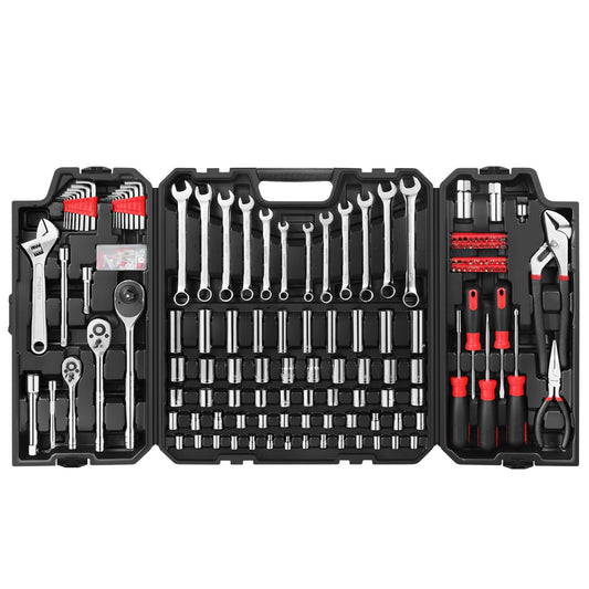 Eastvolt EVHT24801 - Juego de 248 piezas de herramientas de mecánica, sockets y llaves mixtas de uso general, juego de herramientas de reparación automática con estuche de almacenamiento