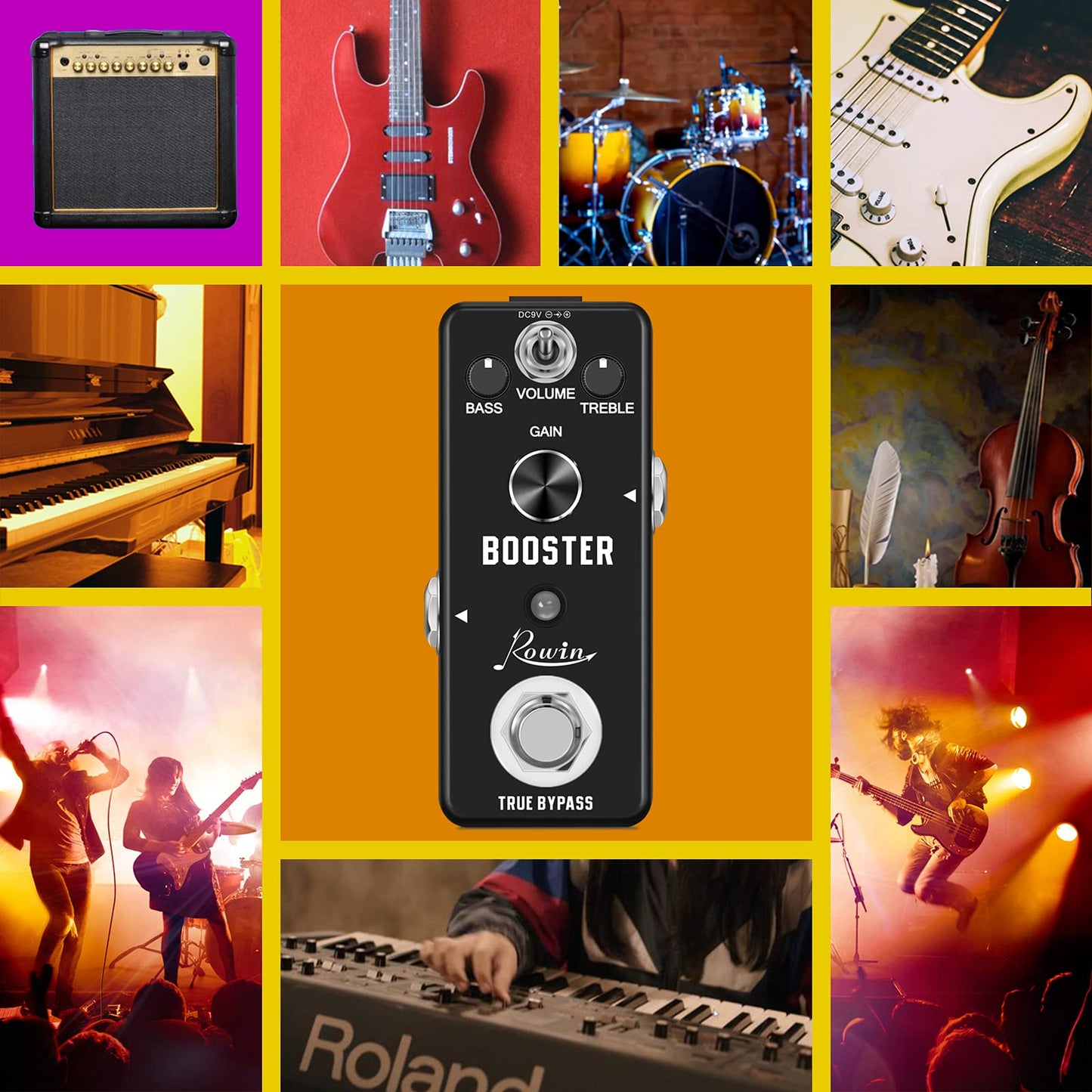 Pedal Booster Rowin Distorsión Verdadera LEF-318