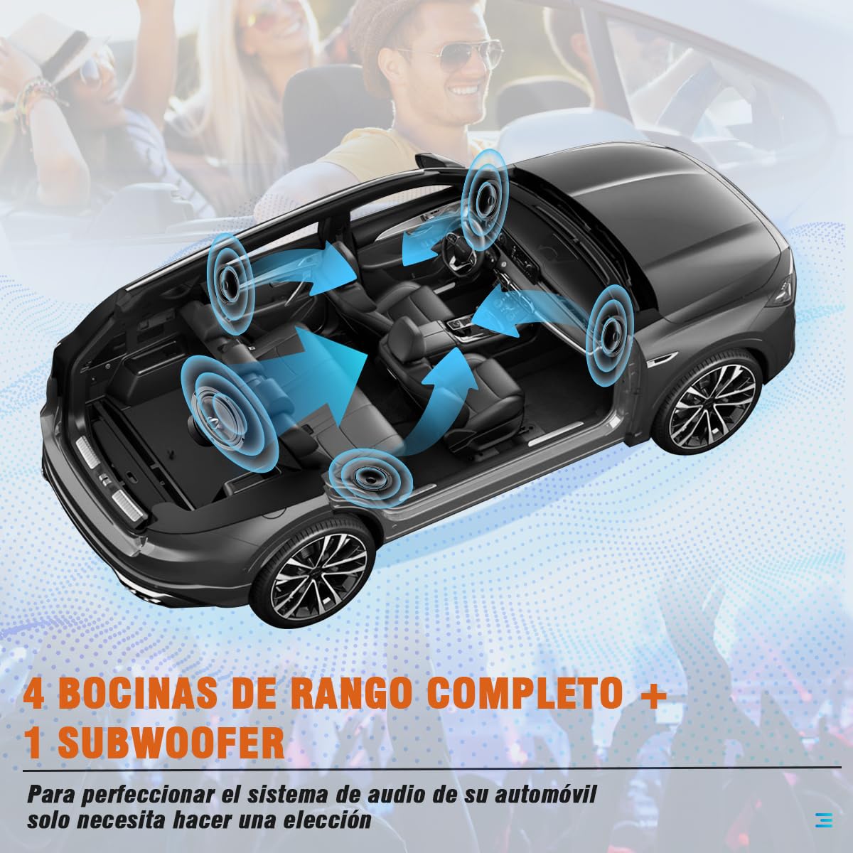 AUDISHAKO 4400W Amplificador de Audio para Coche de 5 Canales,Amplificador para Auto de Clase D, 2 Ohm 150W x 4 Canales +550W Subwoofer Amplificador para Coches Deportivos y Otros Sistemas de Audio