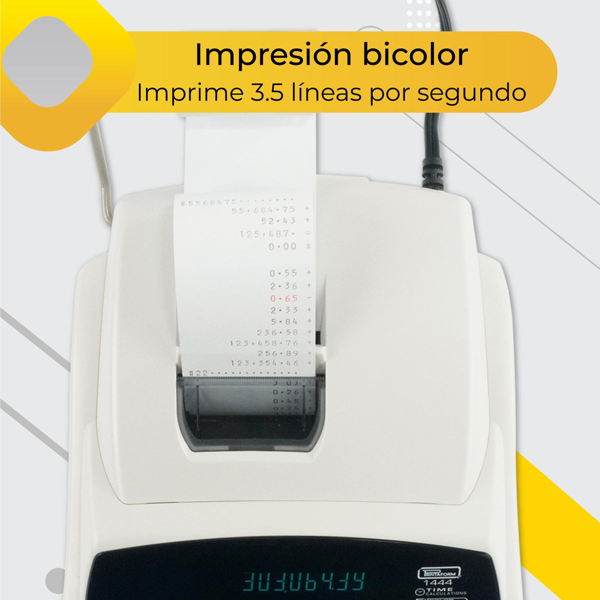 Calculadora de Escritorio Printaform Pantalla Luminosa con Impresora para Trabajo Rudo