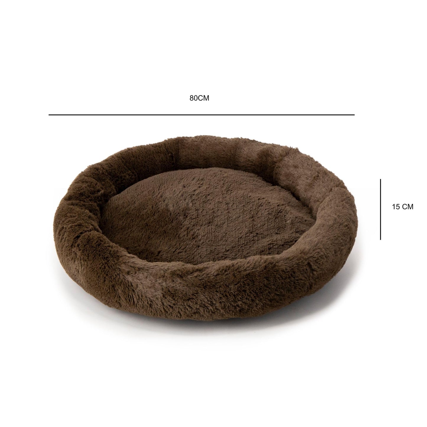 Cama para Perro PETS APPAREL HILLS Café Tipo Dona Anti Estrés Large