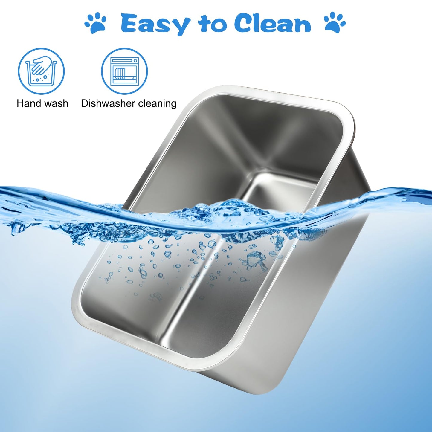 Cuencos de Agua de Acero Inoxidable YUEPET de Gran Capacidad extra Grandes para Perros