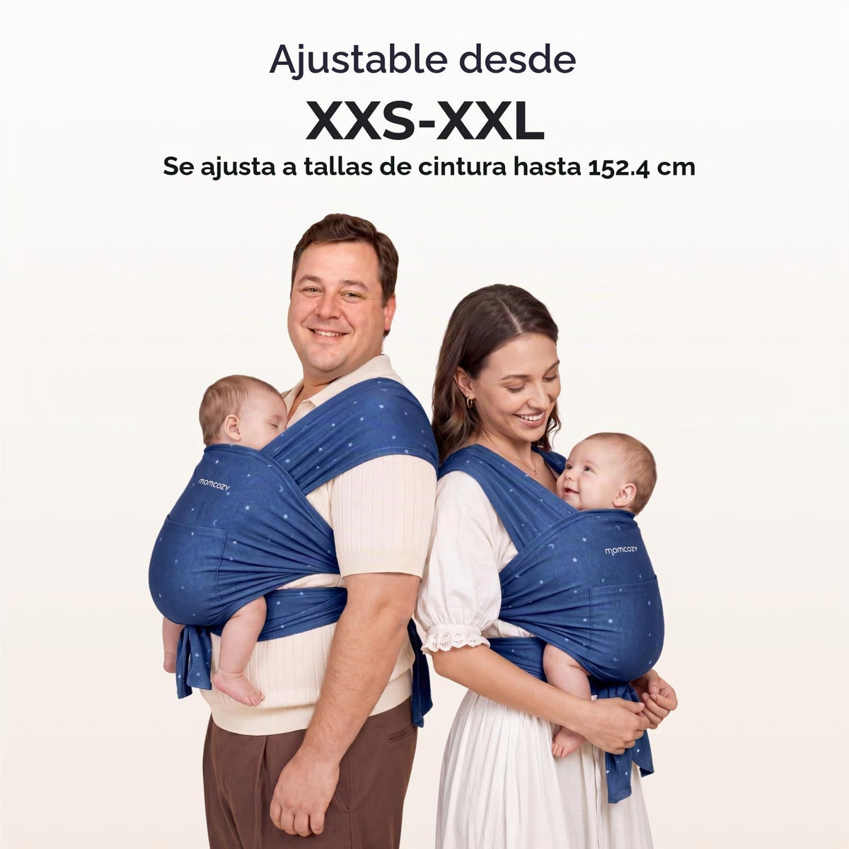 Momcozy Portabebés Envolvente para Bebé, Cargadores Ergonómicos para Infantes desde Recién Nacidos hasta Niños Pequeños de 8-35 libras, Envoltura Ajustable para Bebé que se Adapta a Adultos Tallas