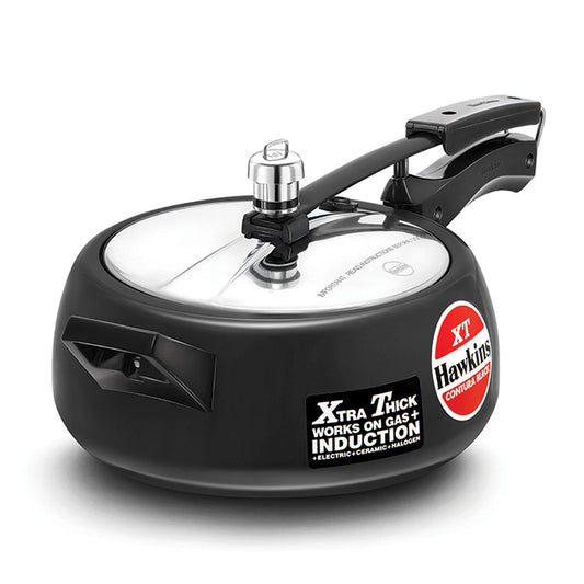 Hawkins - olla de presión Contura con base extra gruesa anodizada dura para inducción, 3,5 L (negro)