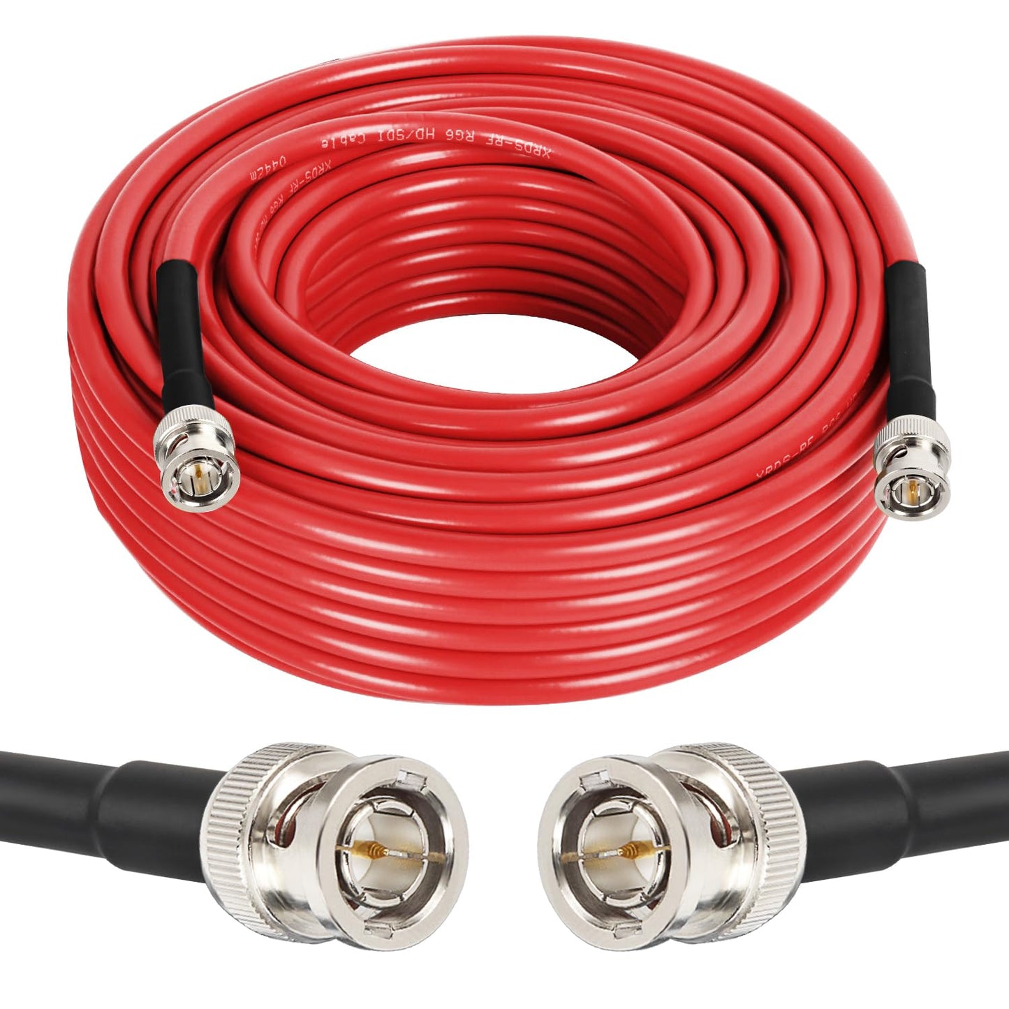 XRDS -RF Cable SDI de 75 pies - Cable BNC macho RG59 de 75 ohmios para cámara HD SDI de 4K 1080P 3G/6G, monitor de video, grabadora, convertidor divisor SDI a HDMI, cámara de seguridad