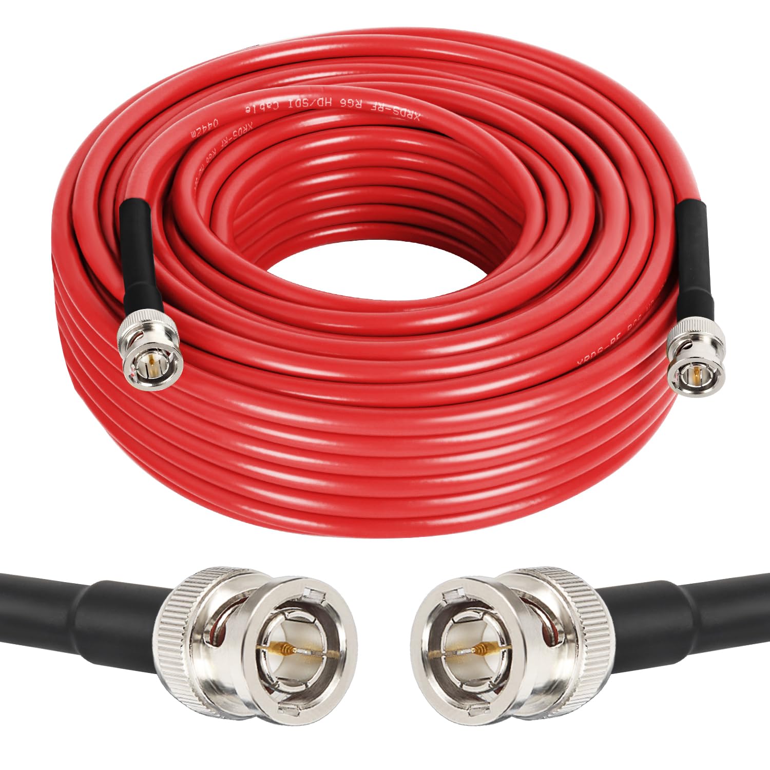 XRDS -RF Cable SDI de 75 pies - Cable BNC macho RG59 de 75 ohmios para cámara HD SDI de 4K 1080P 3G/6G, monitor de video, grabadora, convertidor divisor SDI a HDMI, cámara de seguridad