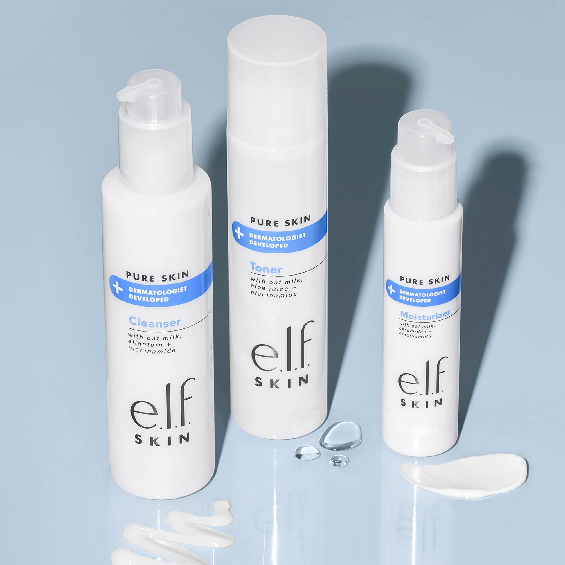 e.l.f. Pure Skin Moisturizer, Creamy & Weightless Daily Moisturizer For A Hydrated-Looking Complexion, Made with Oat Milk, Allantoin & Niacinamide, 2.54 fl oz