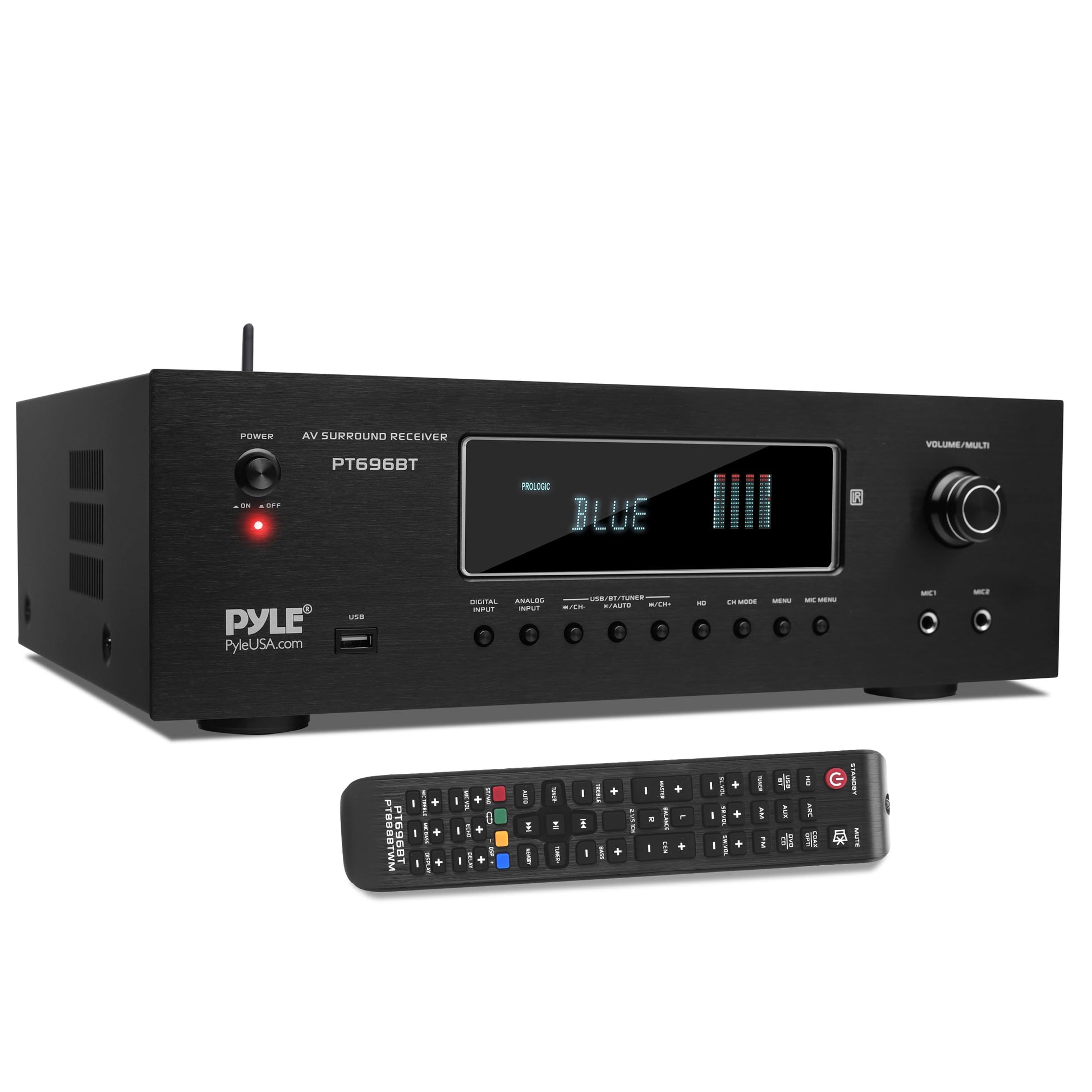 Sistema de Altavoces PA Portátil Pyle 10 Pulgadas Inalámbrico con Micrófonos y Soporte para Tablet