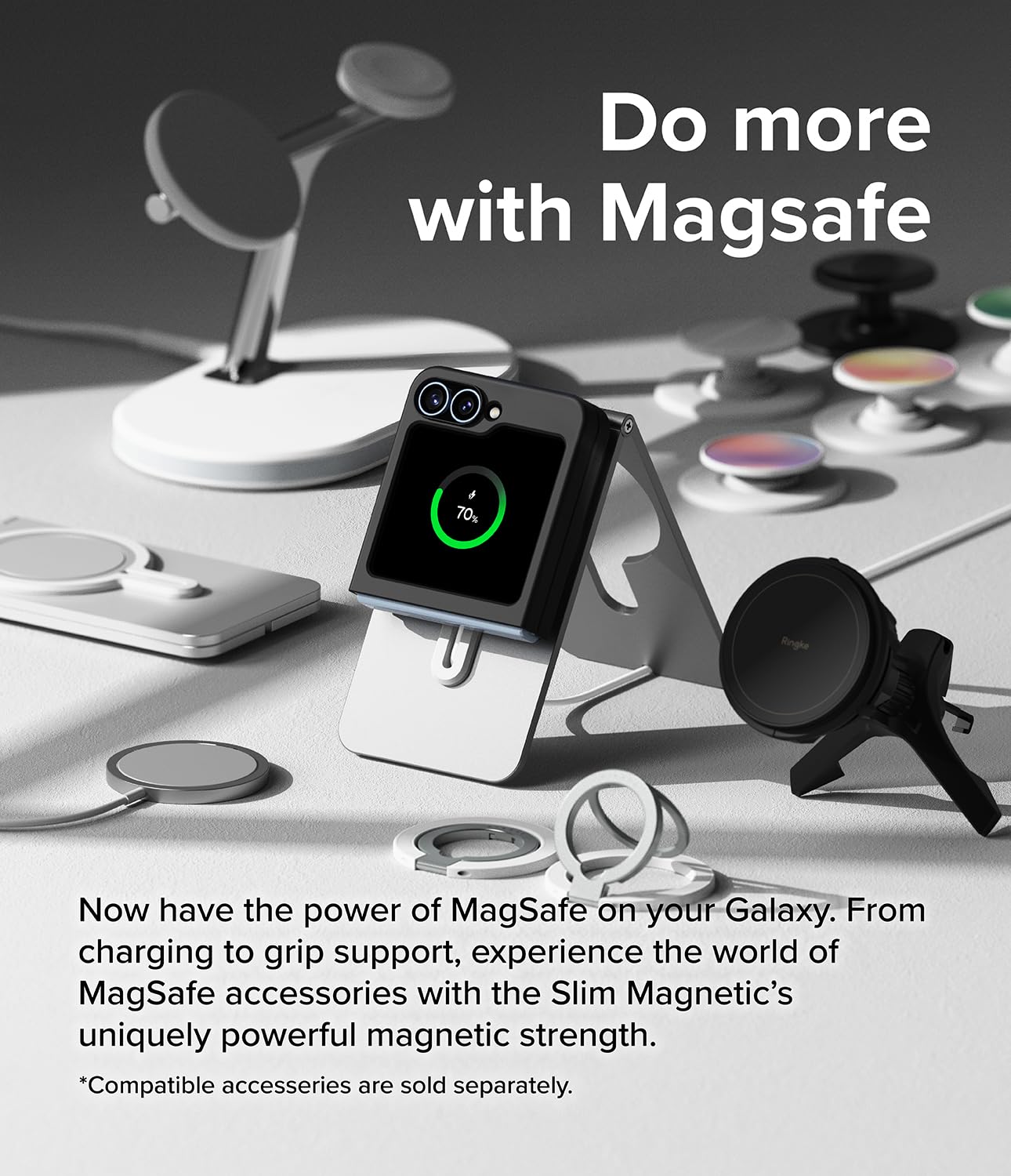 Funda Slim Magnética Ringke Samsung Galaxy Z Flip 7 FE/Z Flip 6 Black Antiamarilleo Compatible con MagSafe