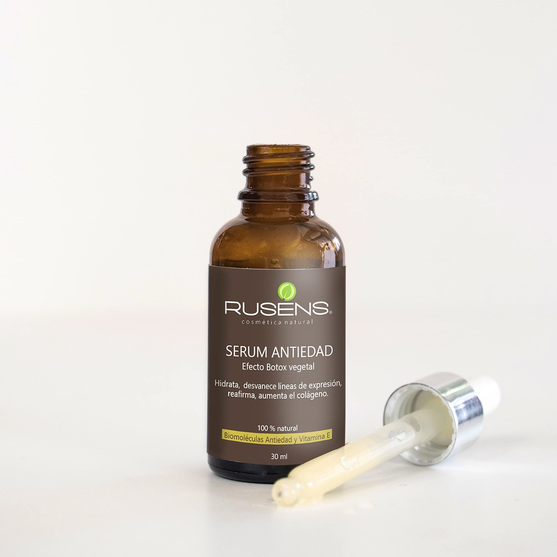 Rusens - Serum Antiedad Ácido Hialurónico 100% natural con Efecto Tensor. Activa Colágeno y Elastina