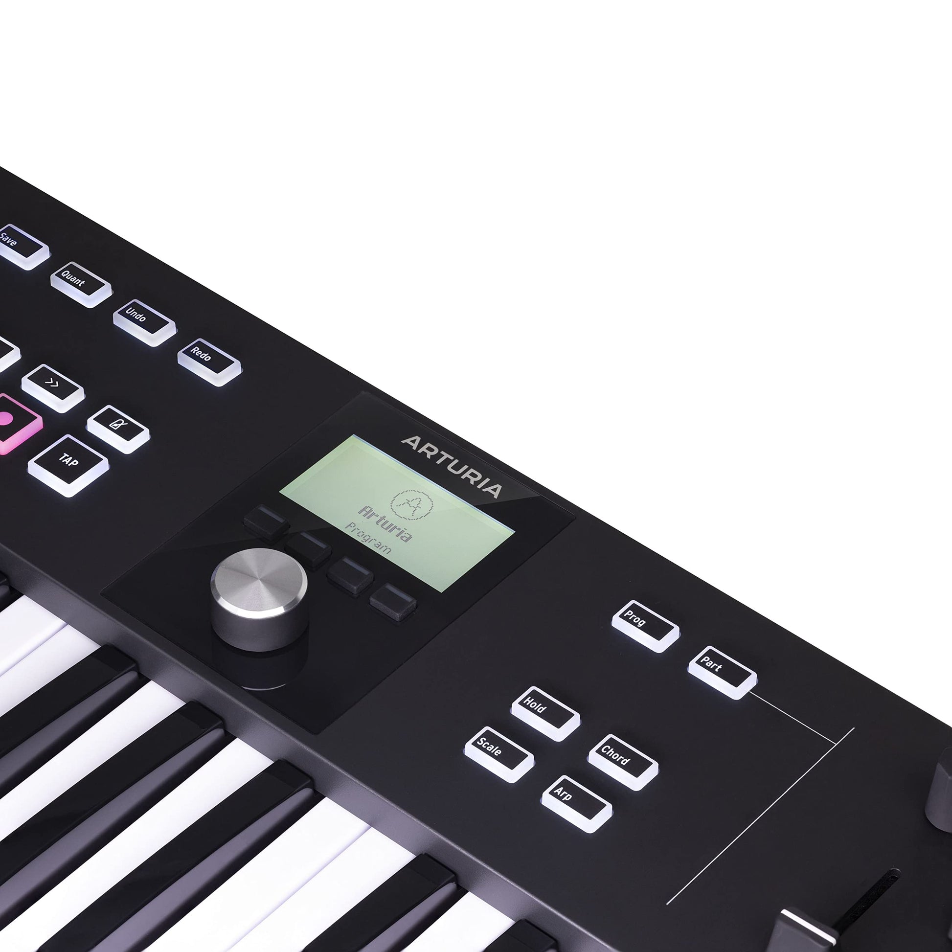 Arturia KeyLab Essential 49 mk3 - Teclado driver MIDI para producción musical, paquete de software todo en uno - 49 teclas, 9 codificadores, 9 atenuadores, 1 rueda de modulación, 1 rueda de curvatura, 8 almohadillas para orejas, negro