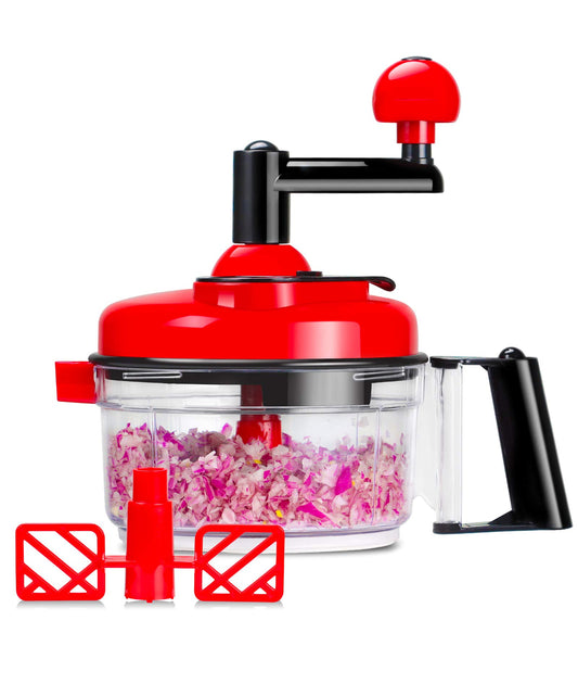 Cambom Picador manual de alimentos para verduras, mezclador, batidora, batidora, separador de huevos blancos, picadora, amoladora, picadora, picadora, picadora con recipiente transparente, 1200 ml, sin BPA, fuerte y duradero