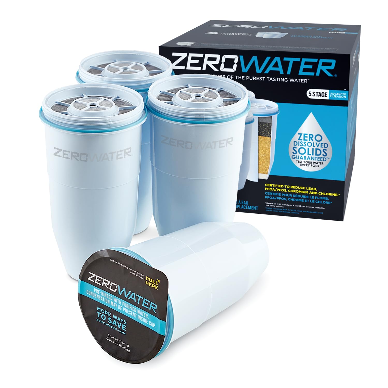 Filtro de Reemplazo ZeroWater Paquete de 4