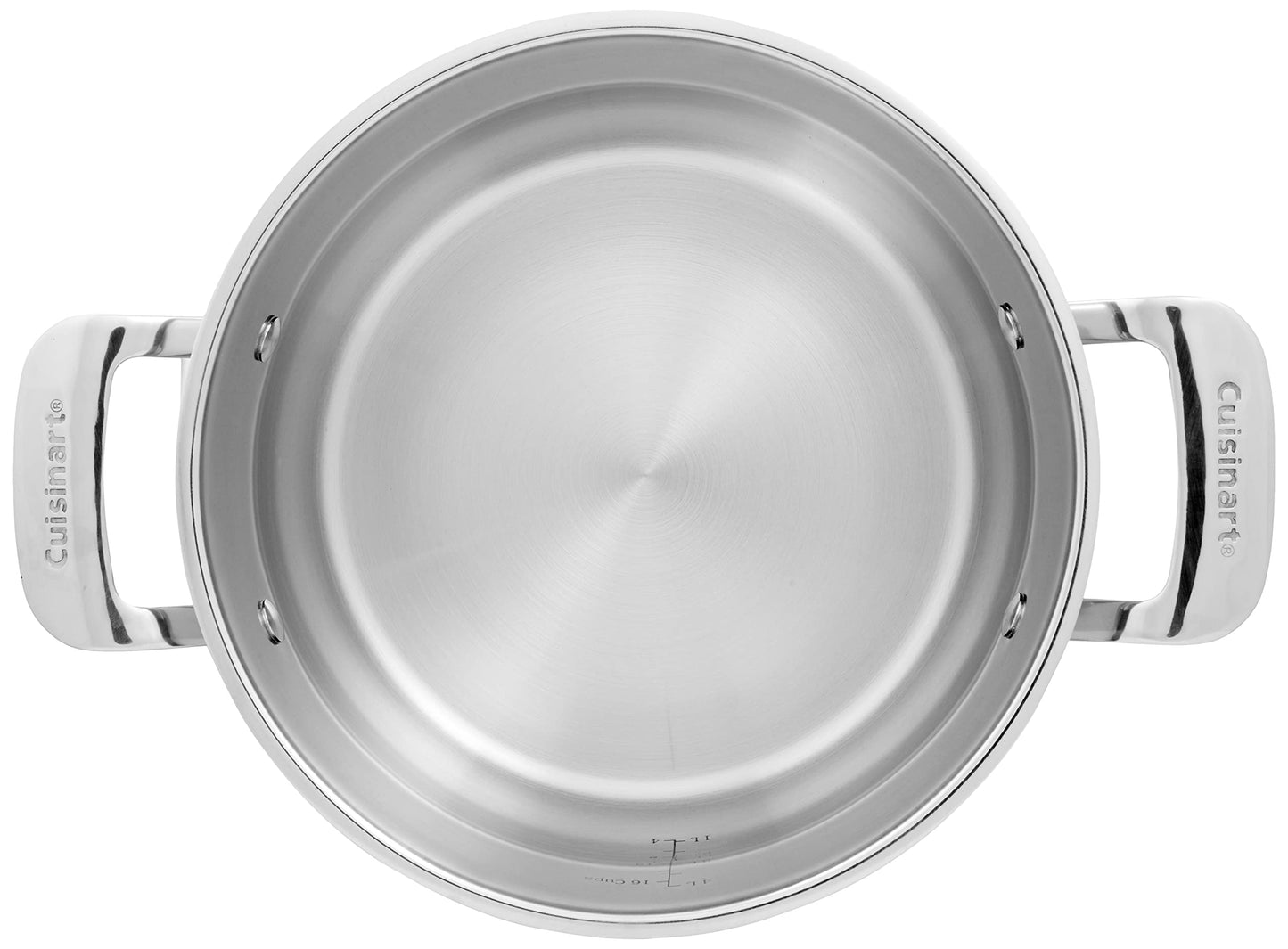 Cuisinart 419-14 Contour Olla de acero inoxidable, varios tamaños y estilos, Horno holandés, Plateado, 4.73 l, 1