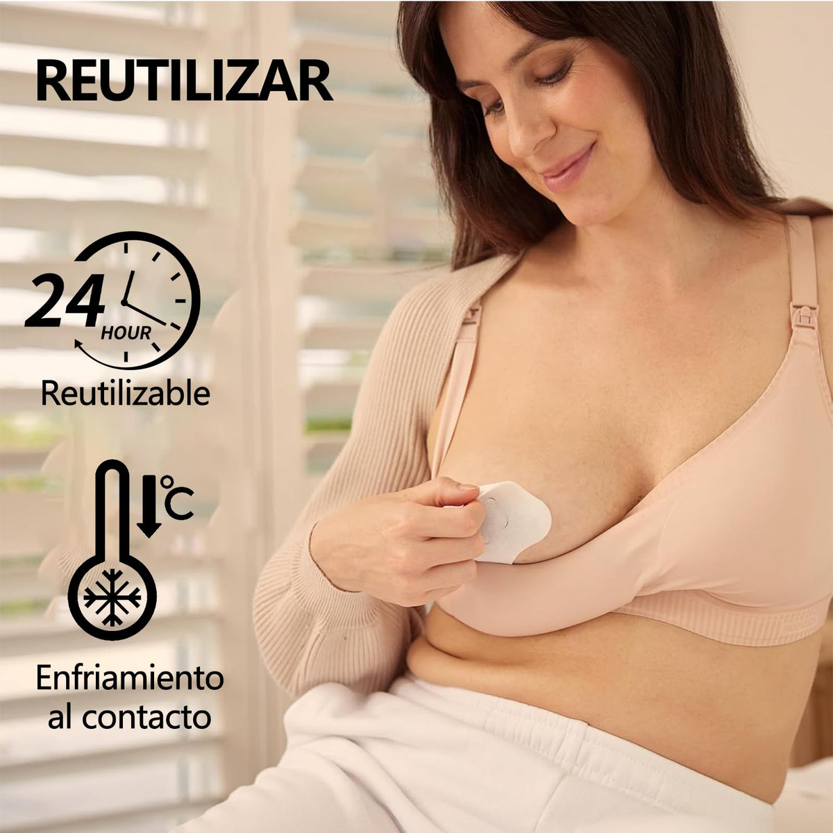 16 Almohadillas Lactancia de hidrogel, Almohadillas de Lactancia para Enfriar Pezones con lanolina, para aliviar los pezones doloridos, Elementos Esenciales para Lactancia