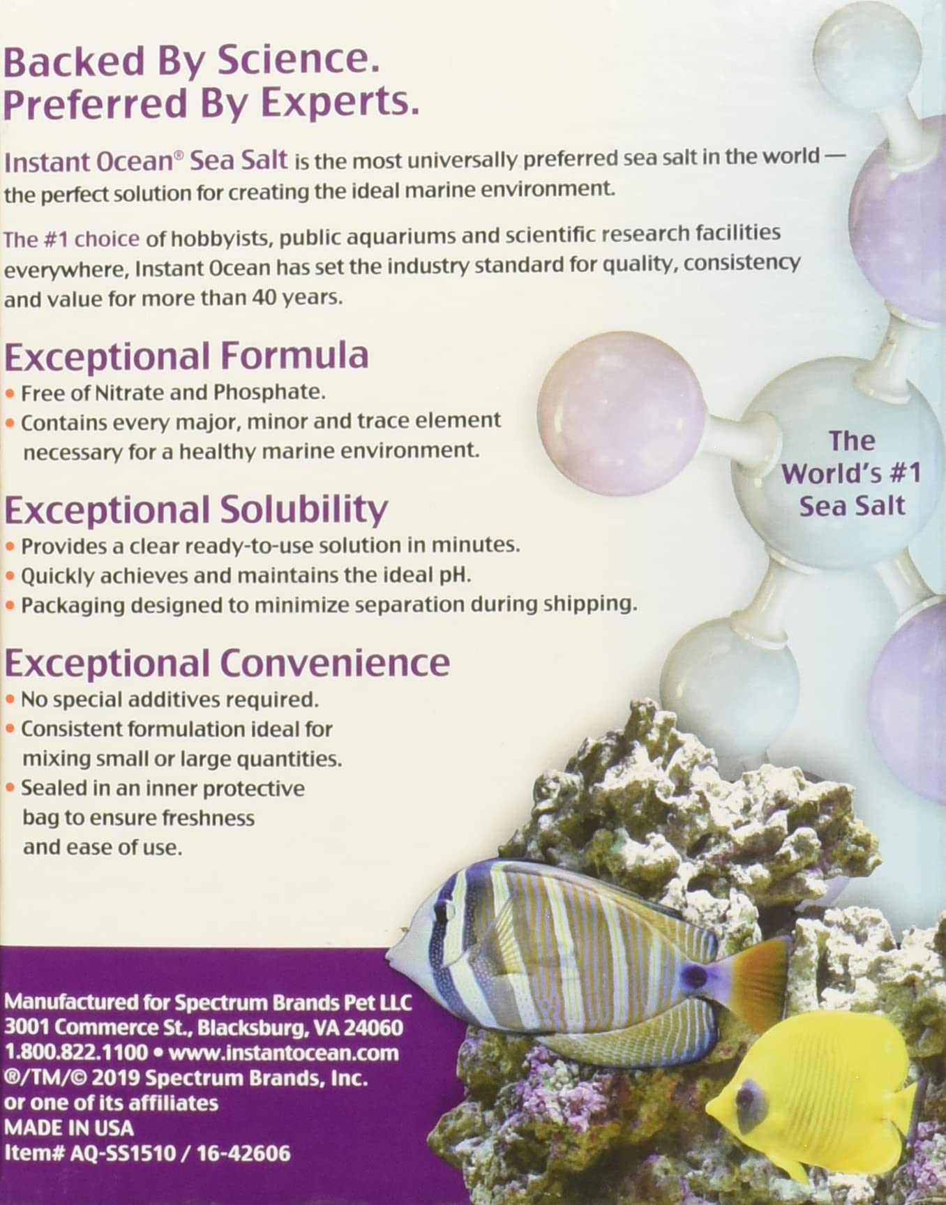 Instant Ocean IOSS15-10 Sal Marina de 10 Gal
