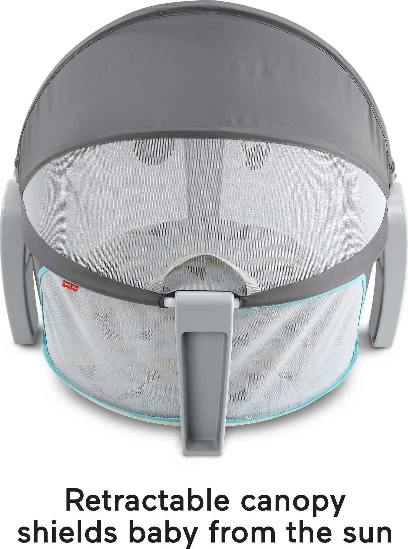 Fisher-Price On-The-Go - Cúpula para bebé, Molino de viento (Embalaje estándar), Grey/Blue/Yellow/White, n.a.