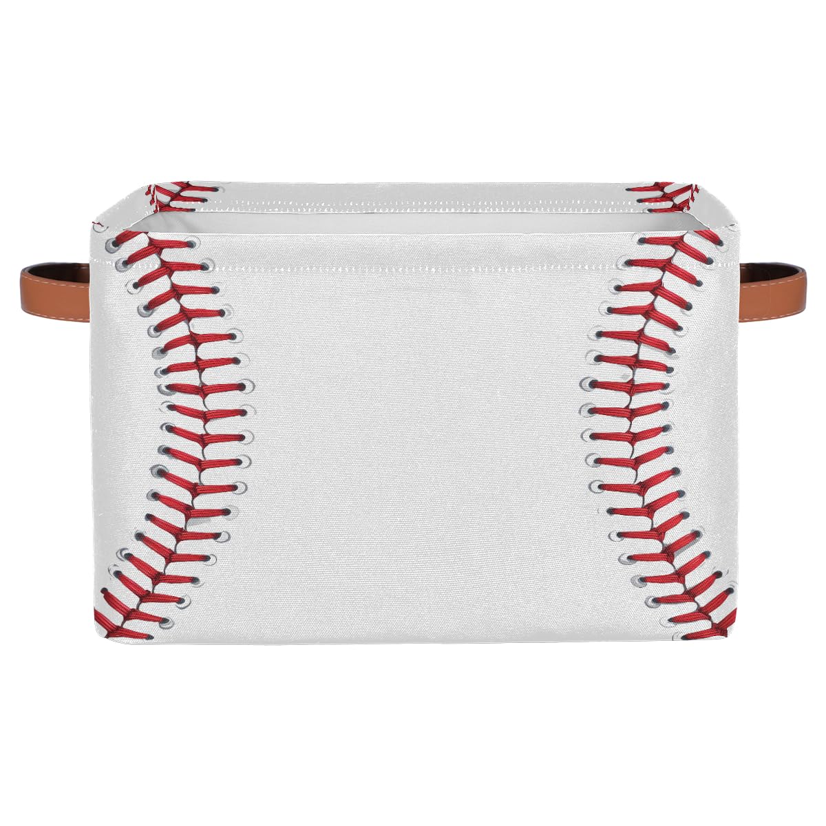 Seulife - Cesta de almacenamiento plegable con patrón abstracto de béisbol, organizador grande, plegable, cubos de almacenamiento de juguetes con asas para cuarto de baño, guardería, guardería, armario, 1 paquete