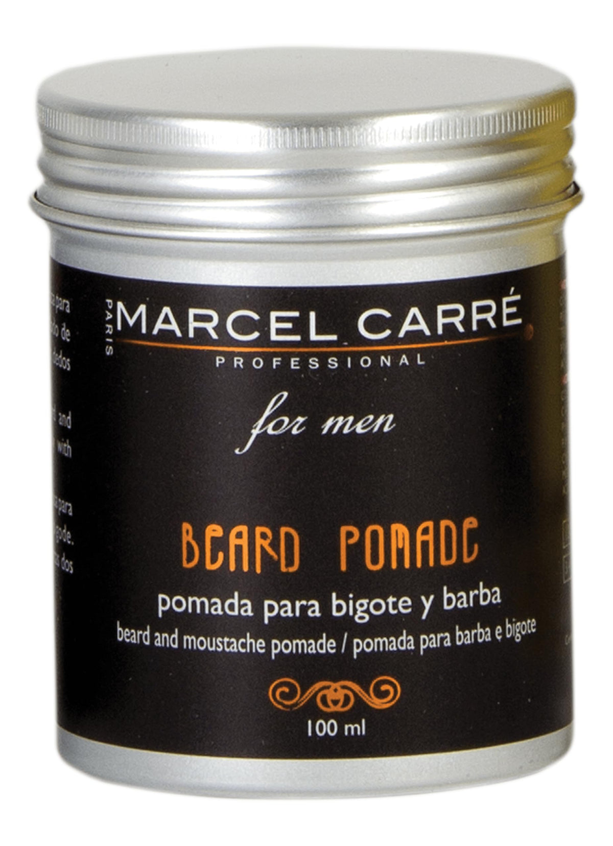 Marcel Carré Pomada para Barba y Bigote, Fijación Suave, con Ácido Hialurónico y Vitamina E, 100 ml