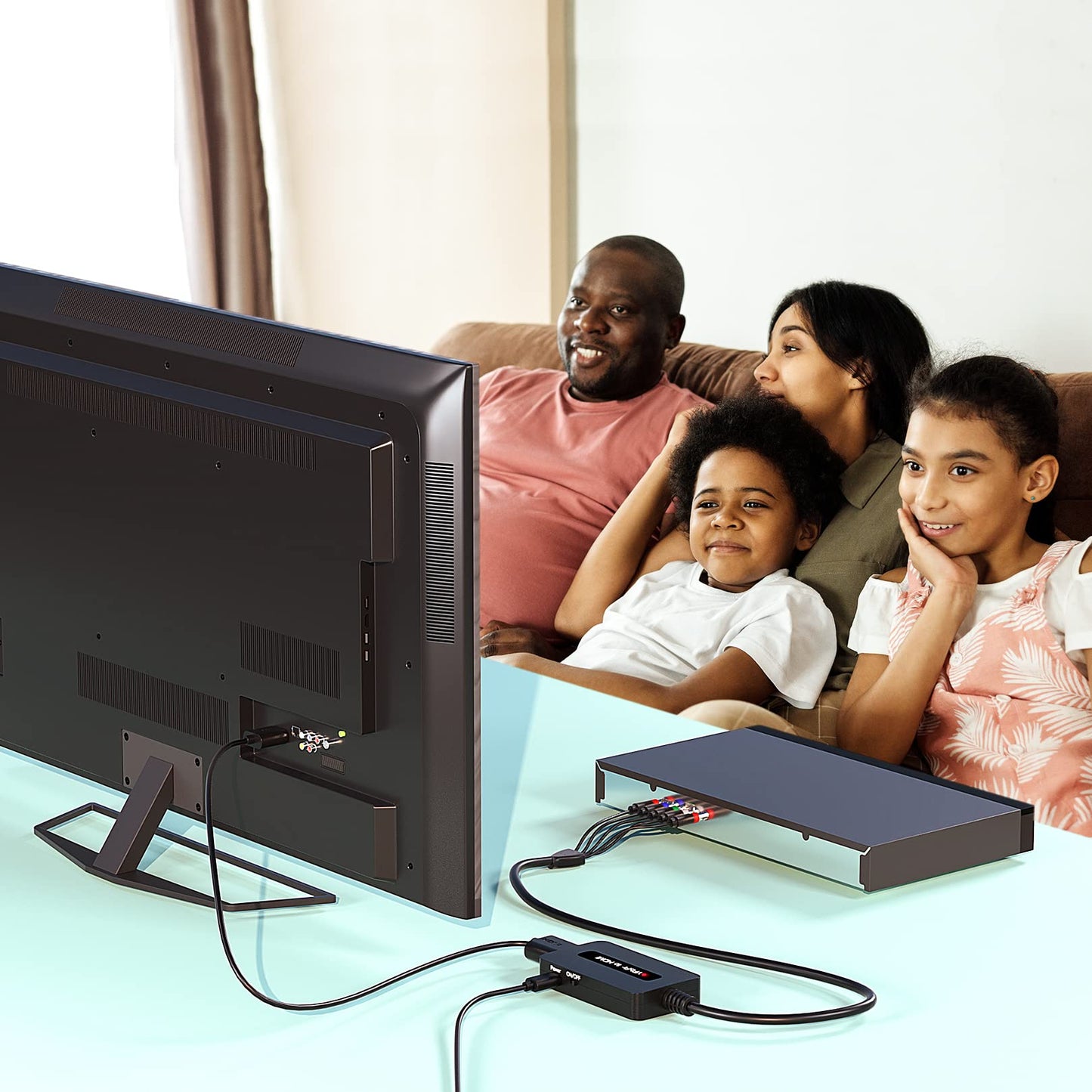 Cable convertidor de componente macho a HDMI para DVD/STB con salida de componente hembra para mostrar en televisores de alta definición, convertidor YPbPr a HDMI 1080P