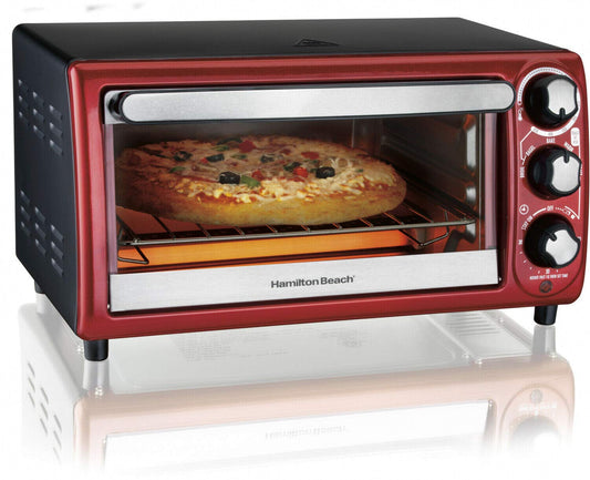 Hamilton Beach 4-Slice Toaster Oven, Red by Hamilton Beach Product