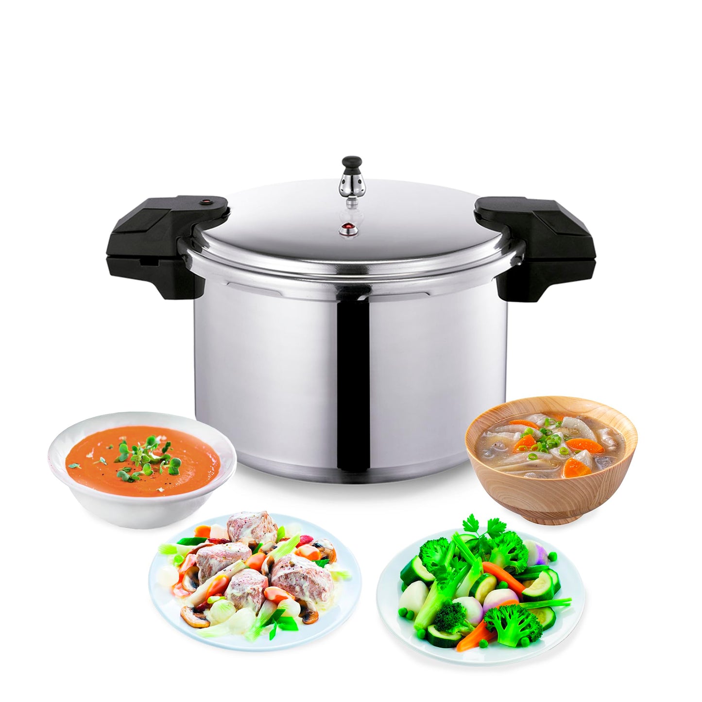 Olla Express T-fal Plateada 15 L con Cinco Sistemas de Seguridad y Fácil Limpieza