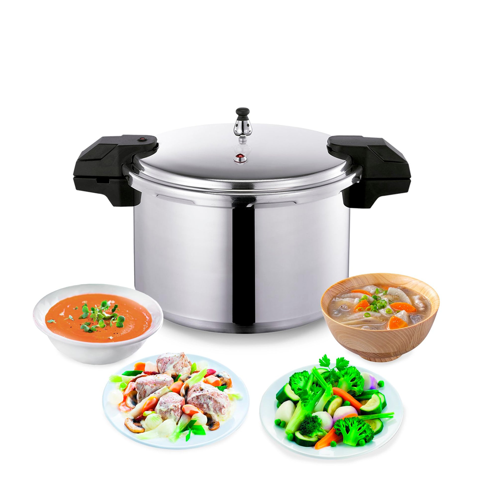 Olla Express T-fal Plateada 15 L con Cinco Sistemas de Seguridad y Fácil Limpieza