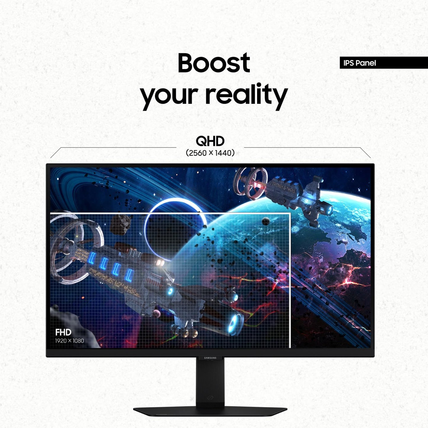 Samsung Odyssey G50D - Monitor de Juegos de 27 Pulgadas, QHD, Fast IPS, Compatible con G-Sync, 1 ms, VESA DisplayHDR 400, 180 Hz, AMD FreeSync, Base Ajustable, Modo Eye Saver, 2024