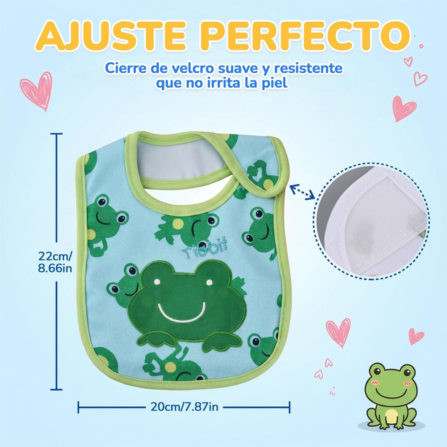Pack de 12 Baberos para Bebé, Baberos para Comer con Estampado de Animales, Protectores contra Babeo y Comida, Suaves y Absorbentes, Ajustables para Niños y Niñas, Regalo de Baby Shower