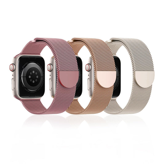 3pcs Magnética Correa Compatible con Apple Watch 42mm 41mm 40mm 38mm, Correa para Apple Watch de malla de Acero Inoxidable, Acero Inoxidable Milanese Loop para iWatch Ultra 2/1 Series 10 9 8 7 6 5 4 3 2 1 SE