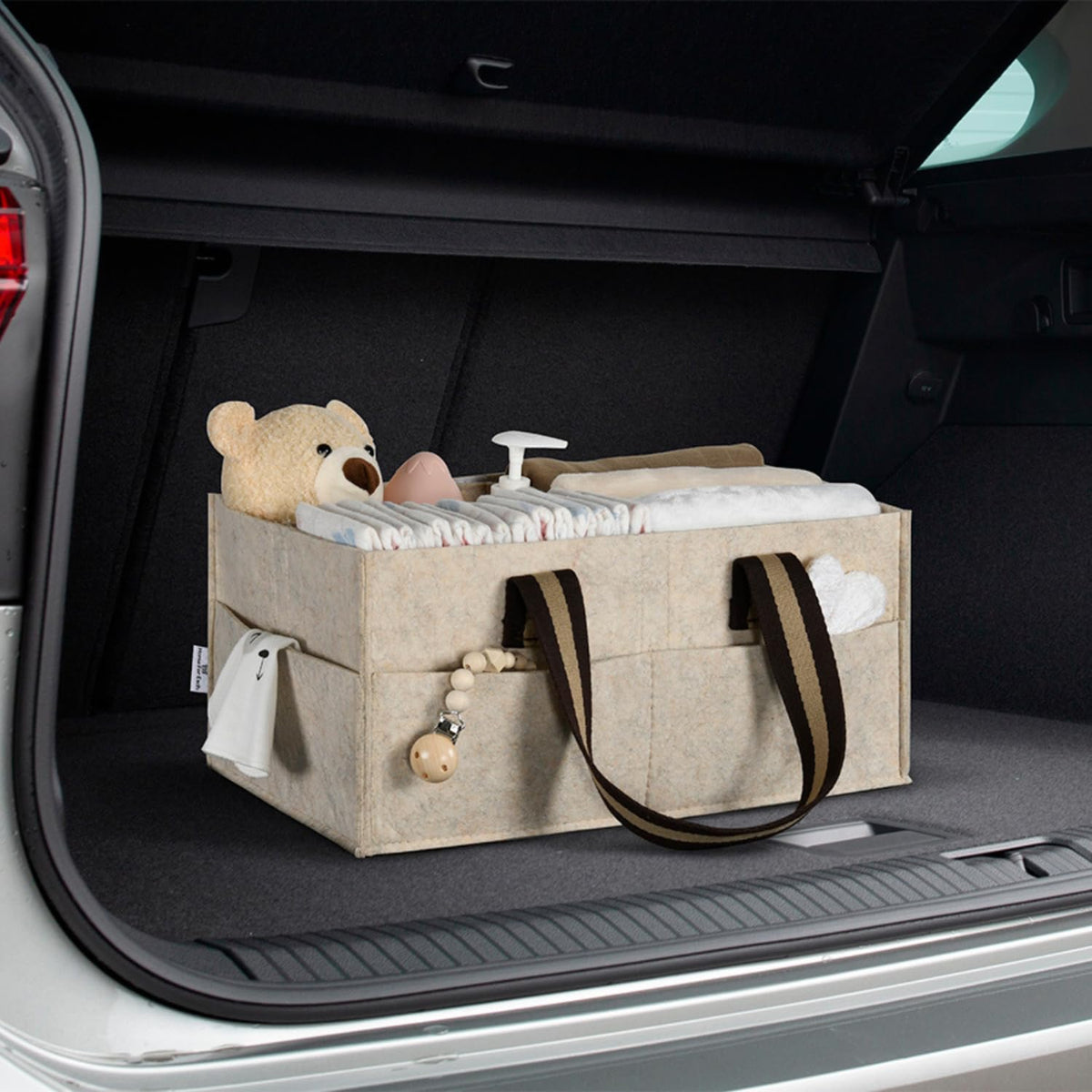 Organizador de pañales para bebé HOME FOR EACH para estación de pañales, artículos esenciales para recién nacidos, cesta de almacenamiento de guardería, regalos de baby shower y artículos