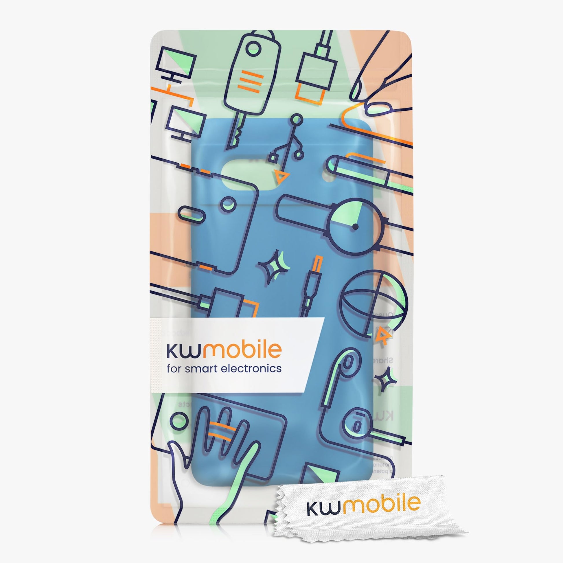 kwmobile Carcasa Compatible con Google Pixel 7a Funda - Case TPU y Silicona antigolpes - Apto Carga inalámbrica - Azul Arrecife