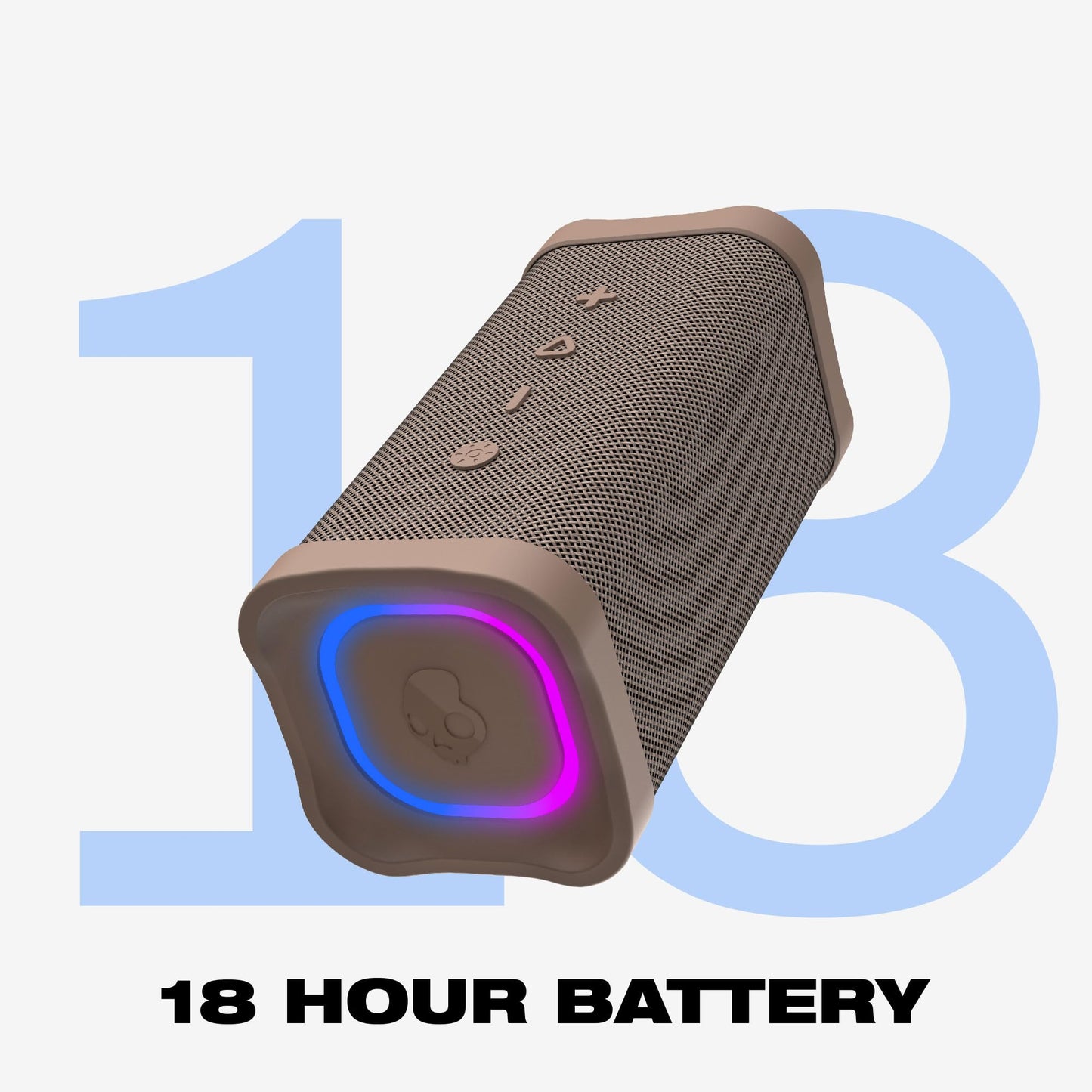 Skullcandy Terrain XL 2 Altavoz Inalámbrico Bluetooth, Resistente al Agua IPX7, 18H de Batería, Multi-Link, Espectáculo de Luces LED, Ligero y Portátil