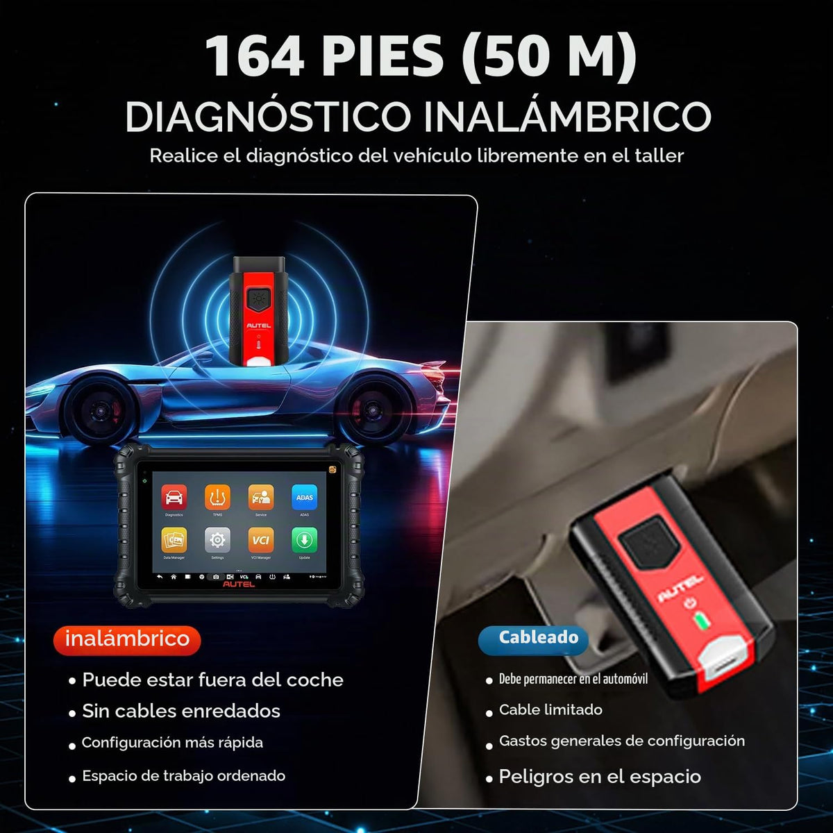 Interfaz de Comunicación Vehicular Autel MaxiVCI V200 Bluetooth Inalámbrico
