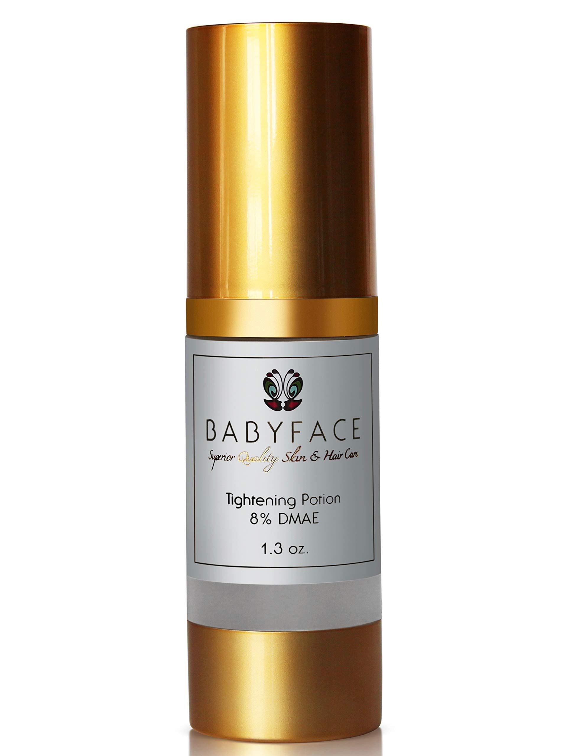 Babyface Instant Tightening Serum - Extra Strength 8% DMAE for Maximim Tightening and Pore Refining. Lifts, Smoothes, Resurfaces Dull Skin