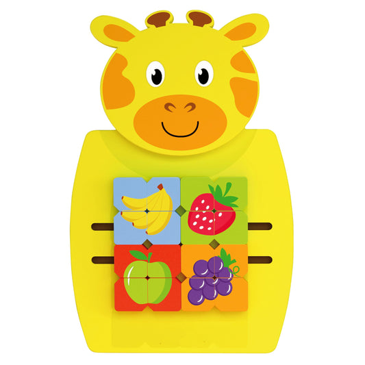LEARNING ADVANTAGE - Panel de pared para actividades de jirafa - Centro de actividades para niños pequeños - Juguete montado en la pared - Decoración de mesa ocupada para dormitorios, guarderías y