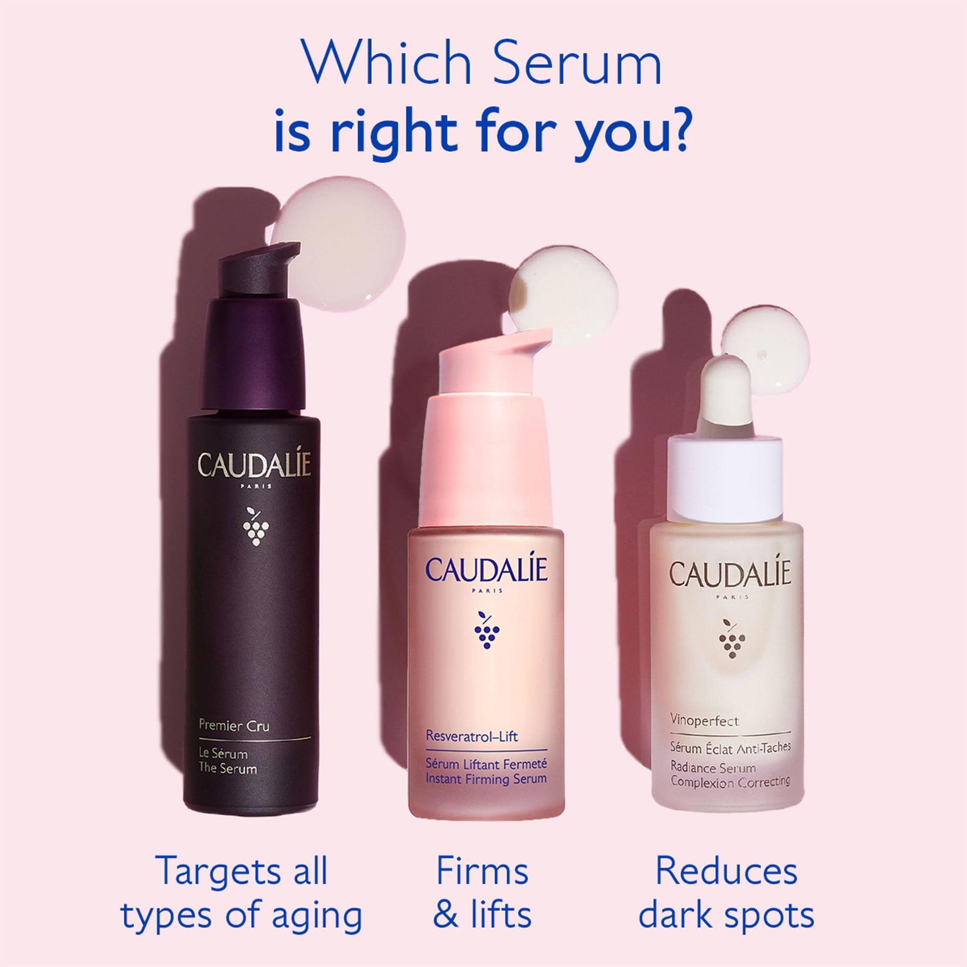 Caudalie Resveratrol Lift Serum Reafirmante Instantáneo Alternativa al Retinol