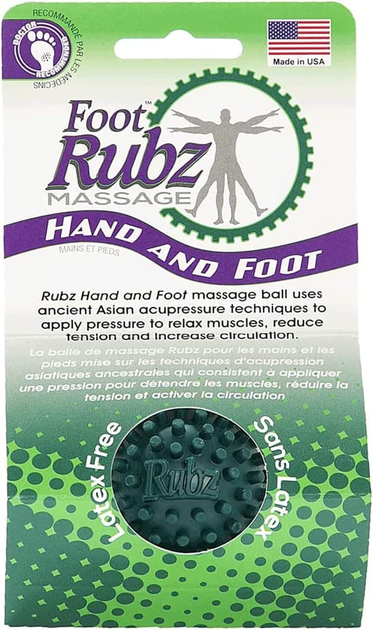Due North Industrial Rubz - Bola de masaje para pies, manos y espalda, alivio de la fascitis plantar, color verde