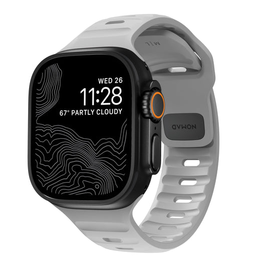 NOMAD Sport Band - 45/44mm/42mm | M/L | Lunar Gray | FKM | V2