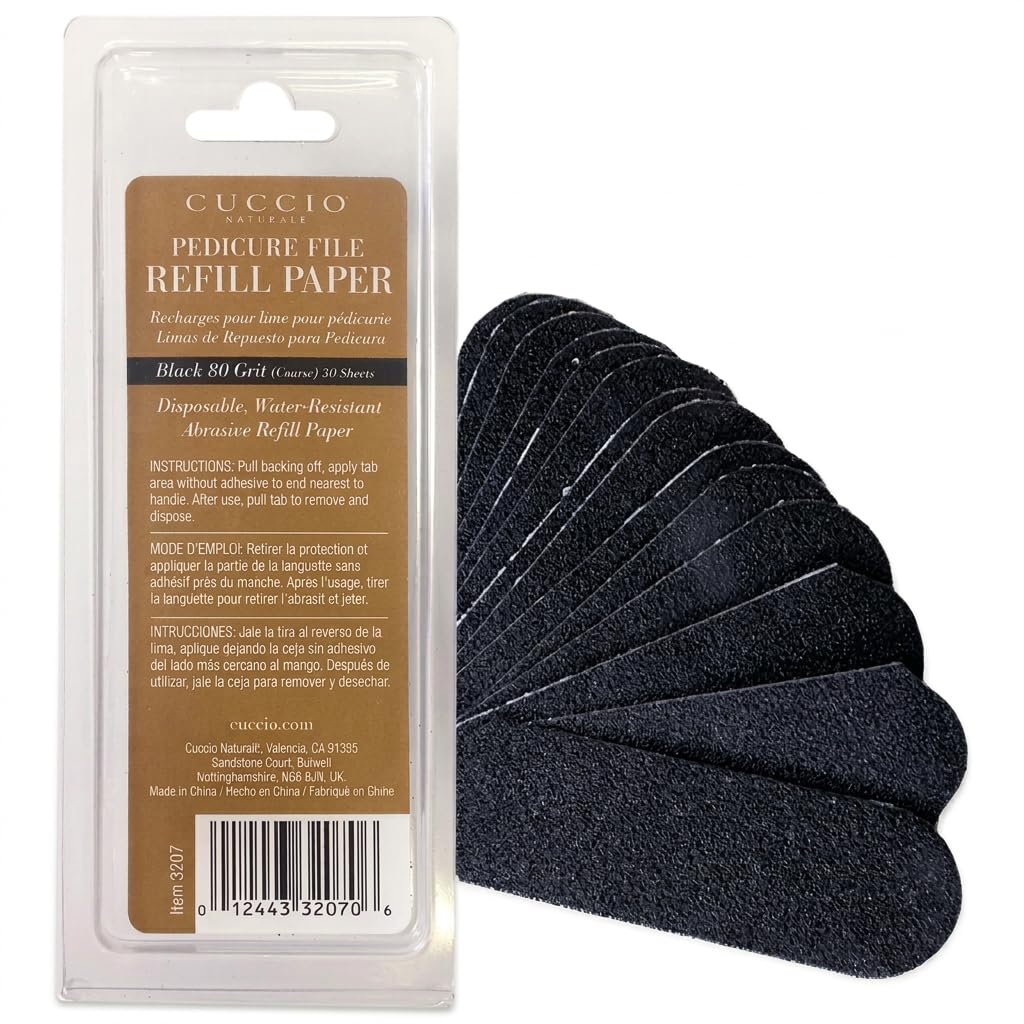Cuccio Naturale 50 Count Black Refills (80 Grit) for Pedicure File