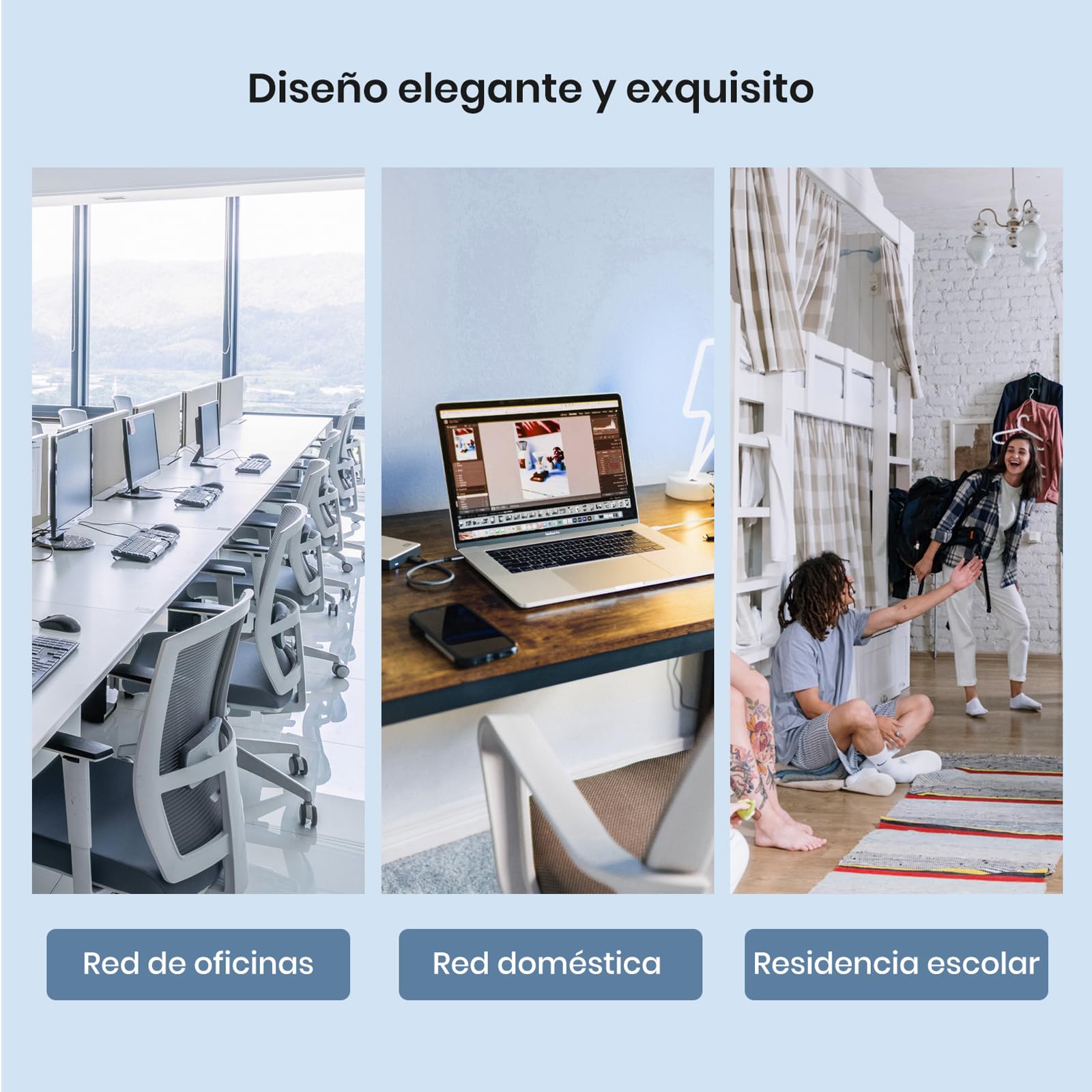 Switch Gigabit Tenda SG105 Negro 5 Puertos para Gaming y Streaming HD