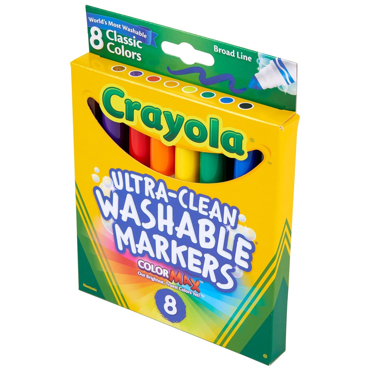 CRAYOLA 8 Plumones Gruesos Lavables