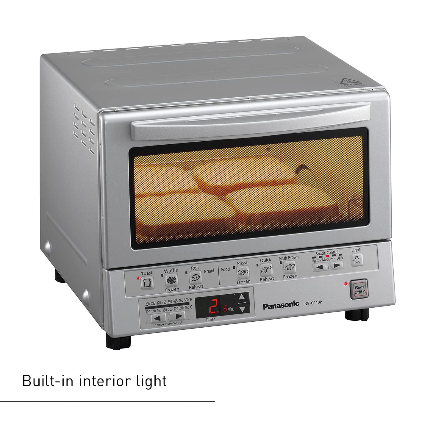 Horno Tostador Panasonic FlashXpress Plateado con Doble Calefacción por Infrarrojos y 6 Opciones de Cocción Automática