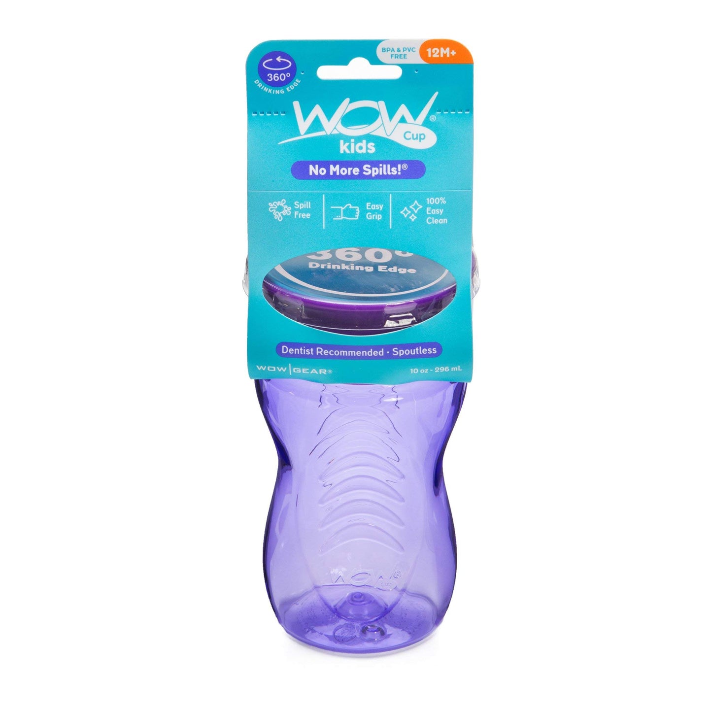 Wow Cup for Kids 360 - Taza para beber, 10 onzas / 296 ml (morado)
