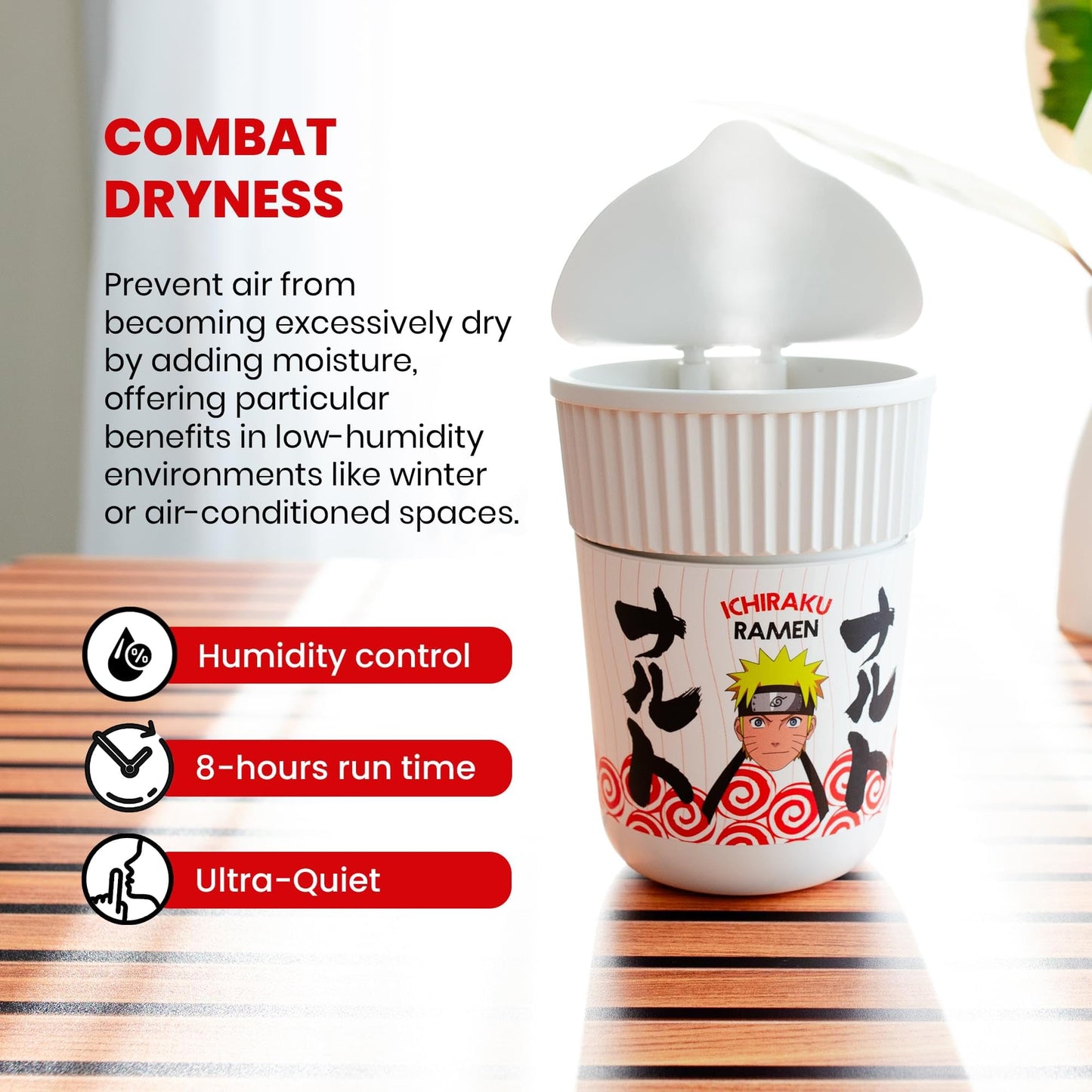 Naruto Shippuden Ichiraku - Humidificador instantáneo de taza Ramen