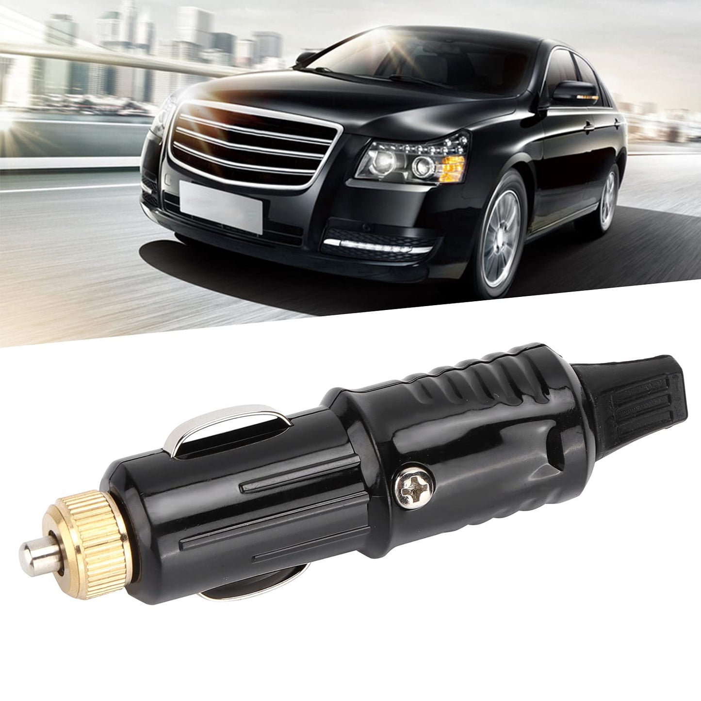 EVGATSAUTO Conector de Encendedor de Cigarrillos, Conector de Adaptador de Enchufe de Encendedor de Cigarrillos de 12 V para Ventilador Eléctrico de Refrigerador MP3 de Navegación de Coche