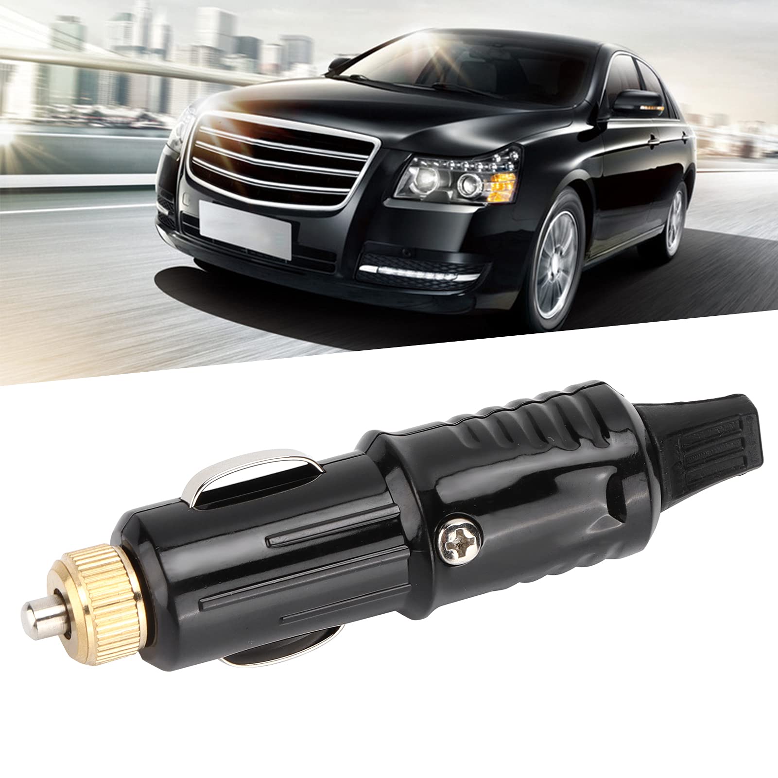 EVGATSAUTO Conector de Encendedor de Cigarrillos, Conector de Adaptador de Enchufe de Encendedor de Cigarrillos de 12 V para Ventilador Eléctrico de Refrigerador MP3 de Navegación de Coche